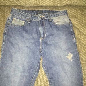 ripped rainbow skinny jeans